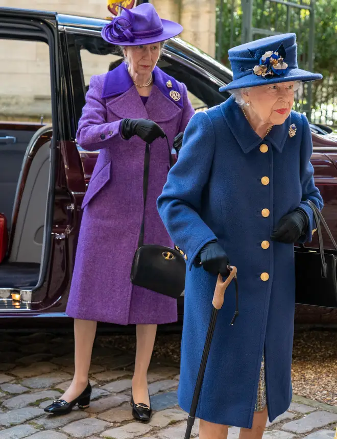 The Princess Royal joined the Queen at the engagement today, held in Westminster Abbey