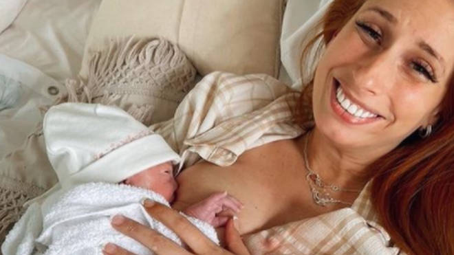 Stacey Solomon gave birth to Rose on her 32nd birthday