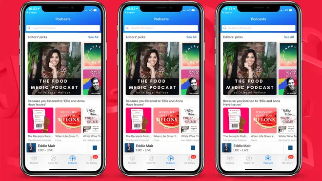 The updated Heart app has all your favourite shows - and podcasts - in one place