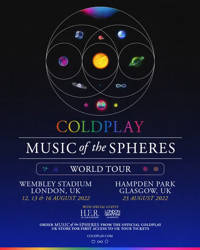 Coldplay have announced some huge stadium shows in Glasgow and London