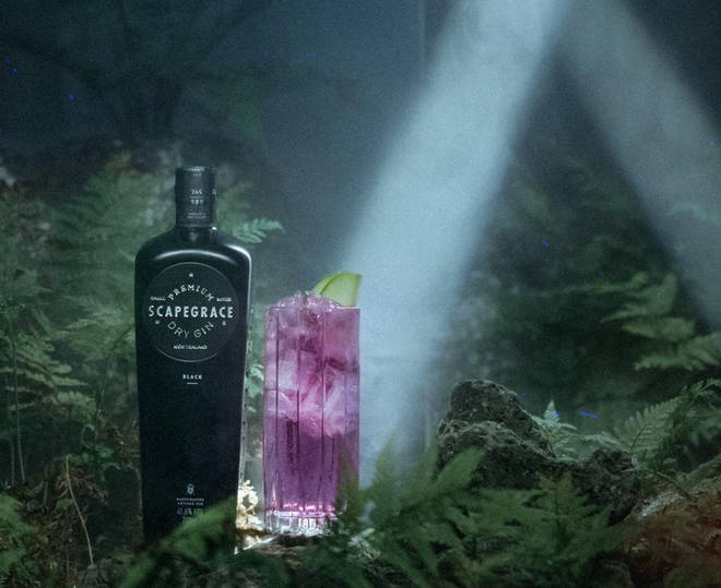 This delicious black gin changes colour in to a vivid purple hue