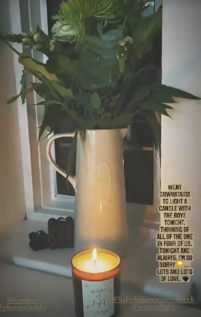 Stacey Solomon lit a candle for her miscarriages