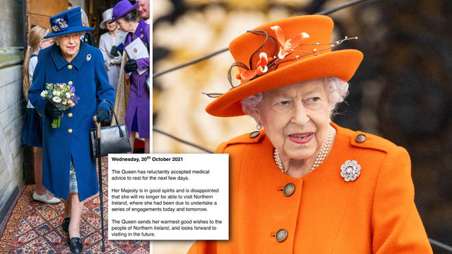The Queen has cancelled her trip to Northern Ireland