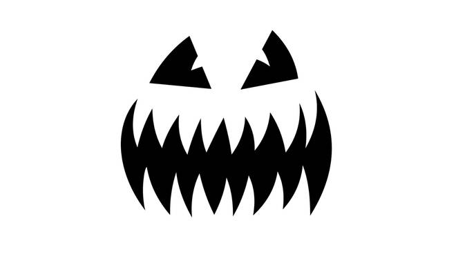 Pumkin Carving Template Option 1