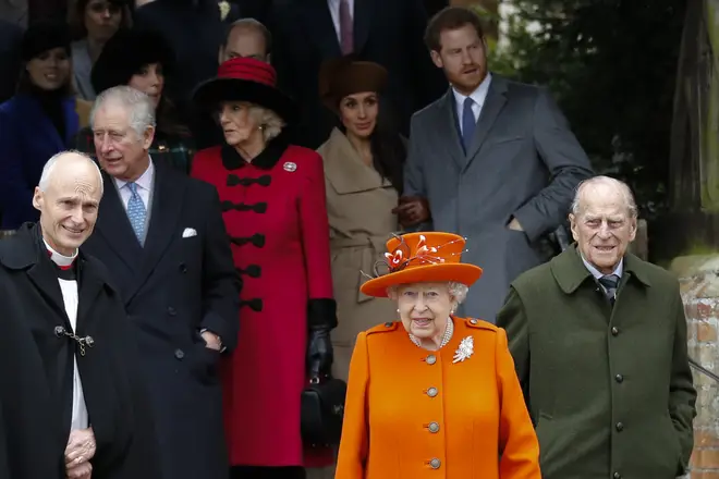 The royals all attend church on Christmas morning