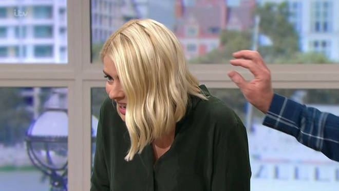 Holly Willoughby had a spider in her hair on This Morning