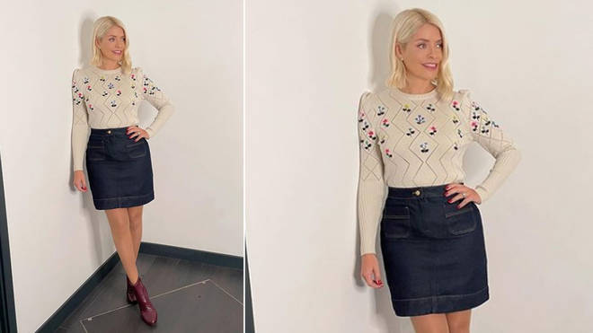 Holly Willoughby is wearing an autumnal outfit today