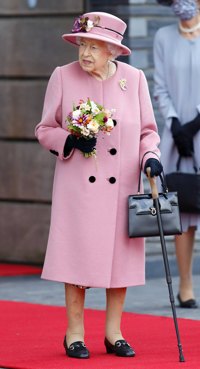 The Queen has been spotted using a walking stick on two occasions this month