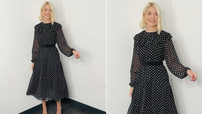 Holly Willoughby is wearing a dress from Albaray