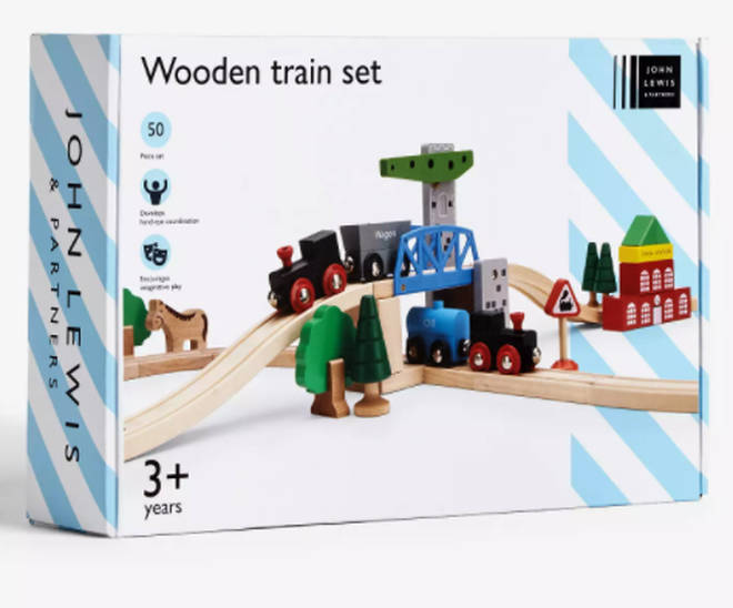 John Lewis is selling a wooden train set