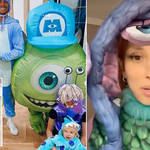 Stacey Solomon dressed up as Monster's Inc this year