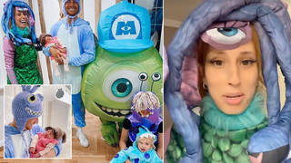 Stacey Solomon dressed up as Monster's Inc this year