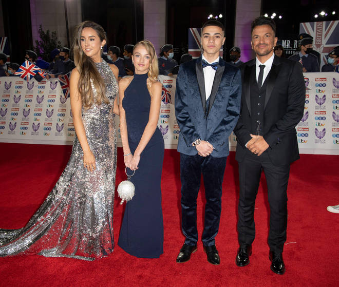 Peter Andre arrived on the red carpet with his family