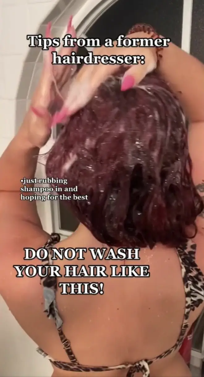 A hairdresser has revealed the correct way to wash your hair