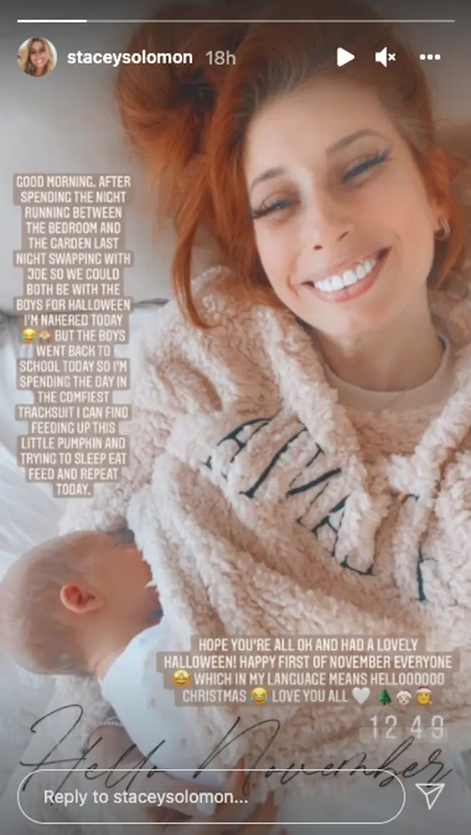 Stacey Solomon opened up about breastfeeding baby Rose