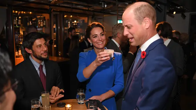 Prince William recoiled from the jar of dead bugs as Kate Middleton laughed alongside him