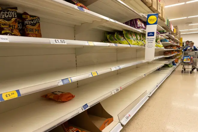 Shoppers have been left concerned about the empty supermarket shelves
