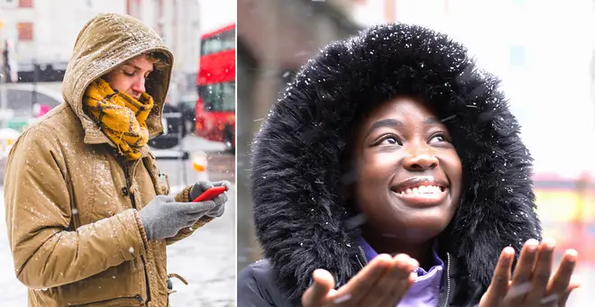 Snow is expected to fall in the UK later this month (stock images)