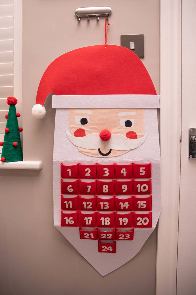 Invest in reusable Christmas items - like this advent calendar - that can be used every year