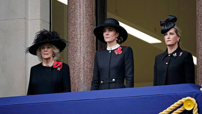 The Duchess of Cambridge, the Duchess of Cornwall and the Countess of Wessex were all in attendance