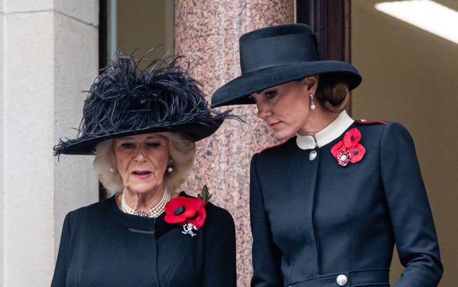 Kate is thought to be wearing three poppies for the her great-grandmother's three brothers who were all killed in the First World War
