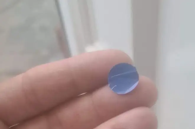 Dog owners have issued a warning about mysterious blue stickers they've found at their homes