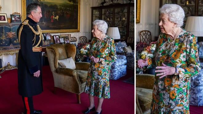 The Queen returned to face-to-face engagements today as she met with General Sir Nick Carter