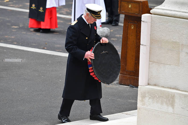 Prince Charles filled in for the Queen at the service on Sunday