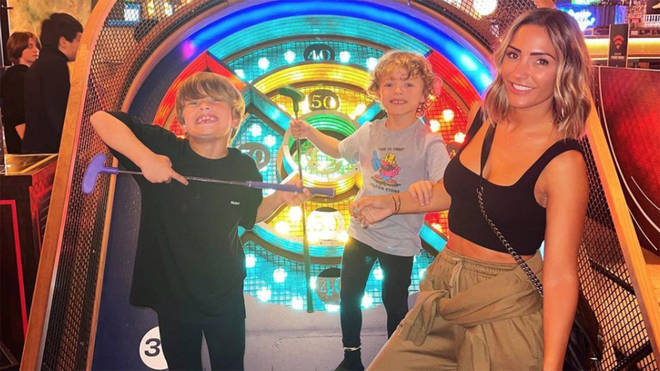 The Saturdays singer is mum to two boys Parker and Carter