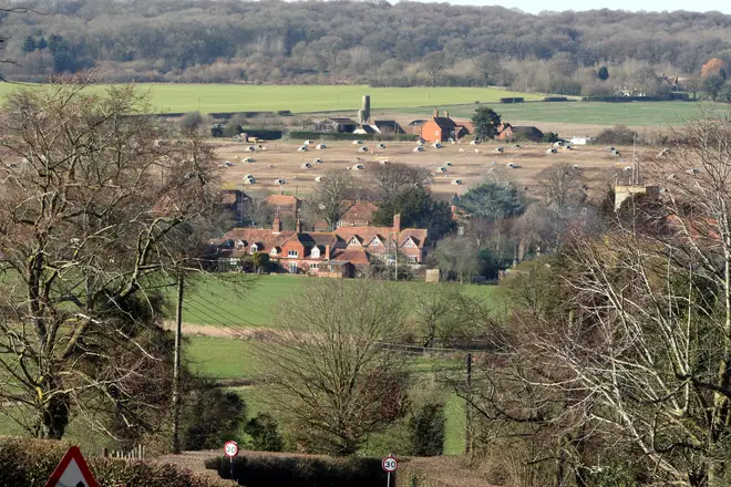 A view of Bucklebury, where Kate grew up and Carole and Michael still live