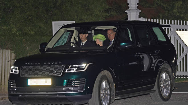 The Queen was pictured leaving Windsor Castle on Sunday