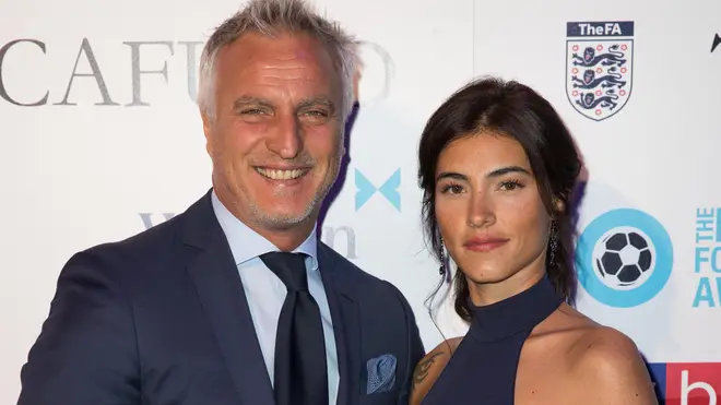 David Ginola and his girlfriend Maeva Denat