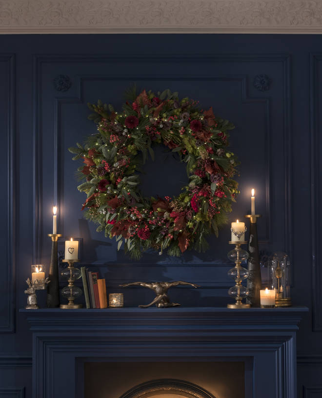 A top trend for 2021 is to hang wreaths indoors, too