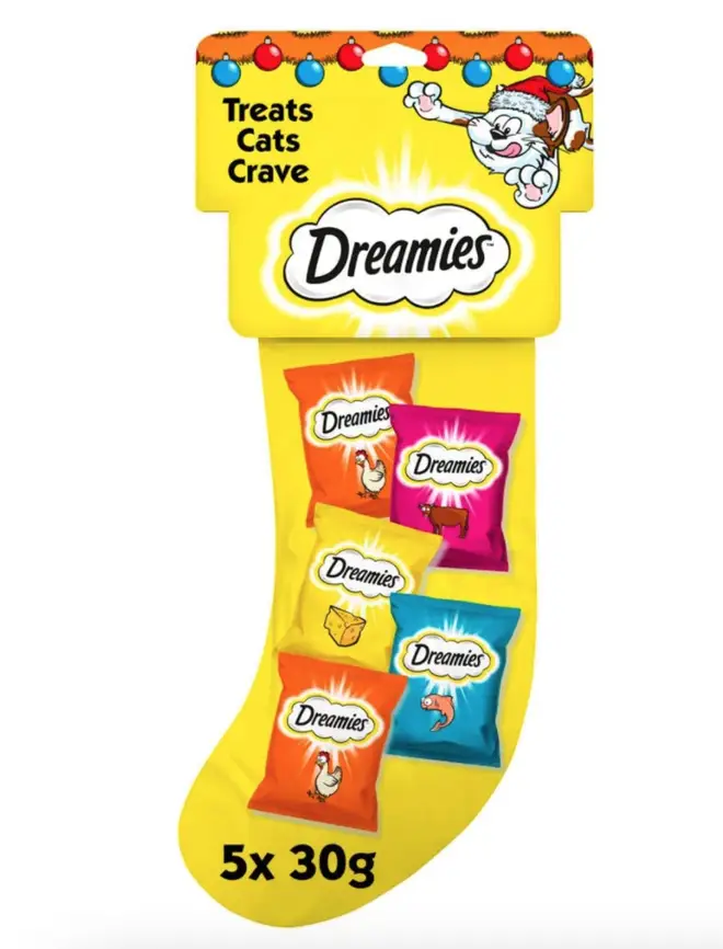 This Dreamies Christmas Cat Stocking will delight your feline this Christmas