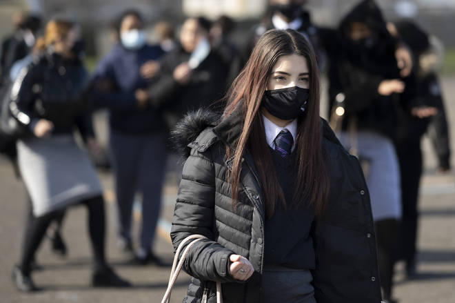Children are being advised to wear masks in school