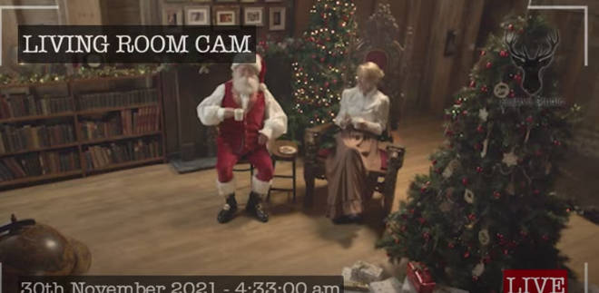 You can watch Father Christmas in his living room