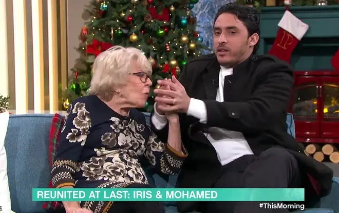 Iris couldn't keep her hands off husband Mohamed