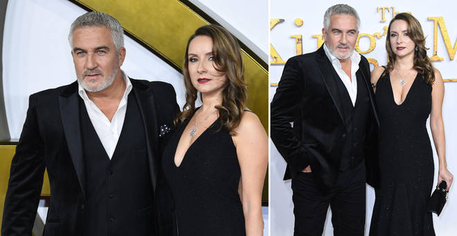 Paul Hollywood posed with his girlfriend on the red carpet last night