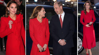 Kate Middleton and Prince William looked festive for the service at Westminster Abbey