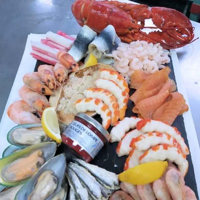 This seafood box is enough to serve four people