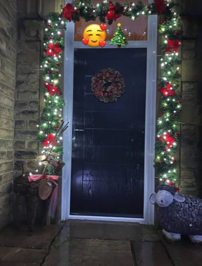The Radfords have decorated their front door