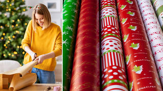 A TikTok user has shared a clever hack to storing your wrapping paper out of sight (stock images)
