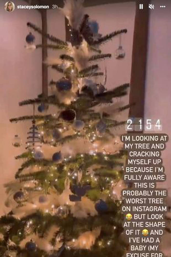 Stacey Solomon shared a photo of her Christmas tree