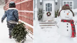 Here's what we know about the possibility for a white Christmas in 2021... (stock images)