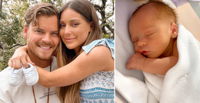 Louise Thompson announced the birth of her baby in a lengthy Instagram post