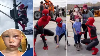 Bridger and his family got to meet Tom Holland and Zendaya as they filmed the new Spider-Man film
