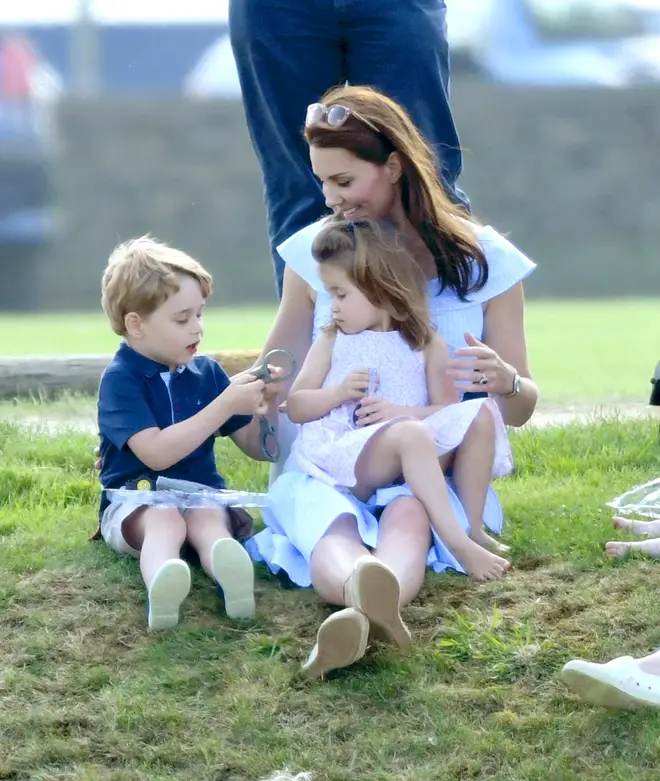 The Princess of Wales showing her hands-on parenting approach during the Royal Charity Polo Trophy in June of 2018
