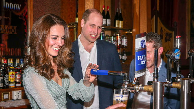 Kate Middleton gave pouring a pint a go while visiting Belfast in 2019