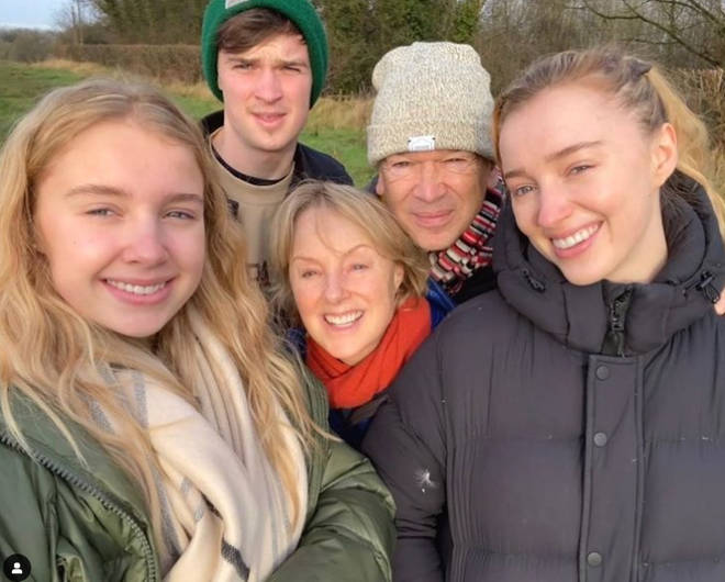 Sally Dynevor and her family