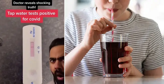 A doctor has revealed how fizzy drinks and tap water can give false positive results (right: stock image)